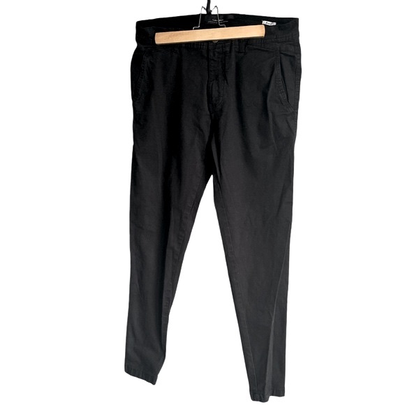 ZARA MAN Premium Wash Black Khaki Break Slim Tapered Pants - Picture 2 of 5